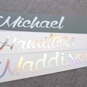Custom Name Vinyl Stickers - Personalised Decals for Gifts, Weddings, Glasses, Scrapbooks, Party Decor