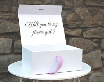 Personalized Bridesmaid Proposal Box, Magnetic Gift Box
