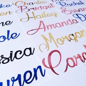 Aangepaste naamsticker, glasstickers, vrijgezellenfeest, voorstel bruidsmeisje, babyshower, decor vrijgezellenfeest, huwelijksgunst, gepersonaliseerde geschenkdoos