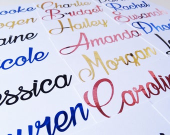 Custom Name Vinyl Decal, Wedding Favor, Party Decor