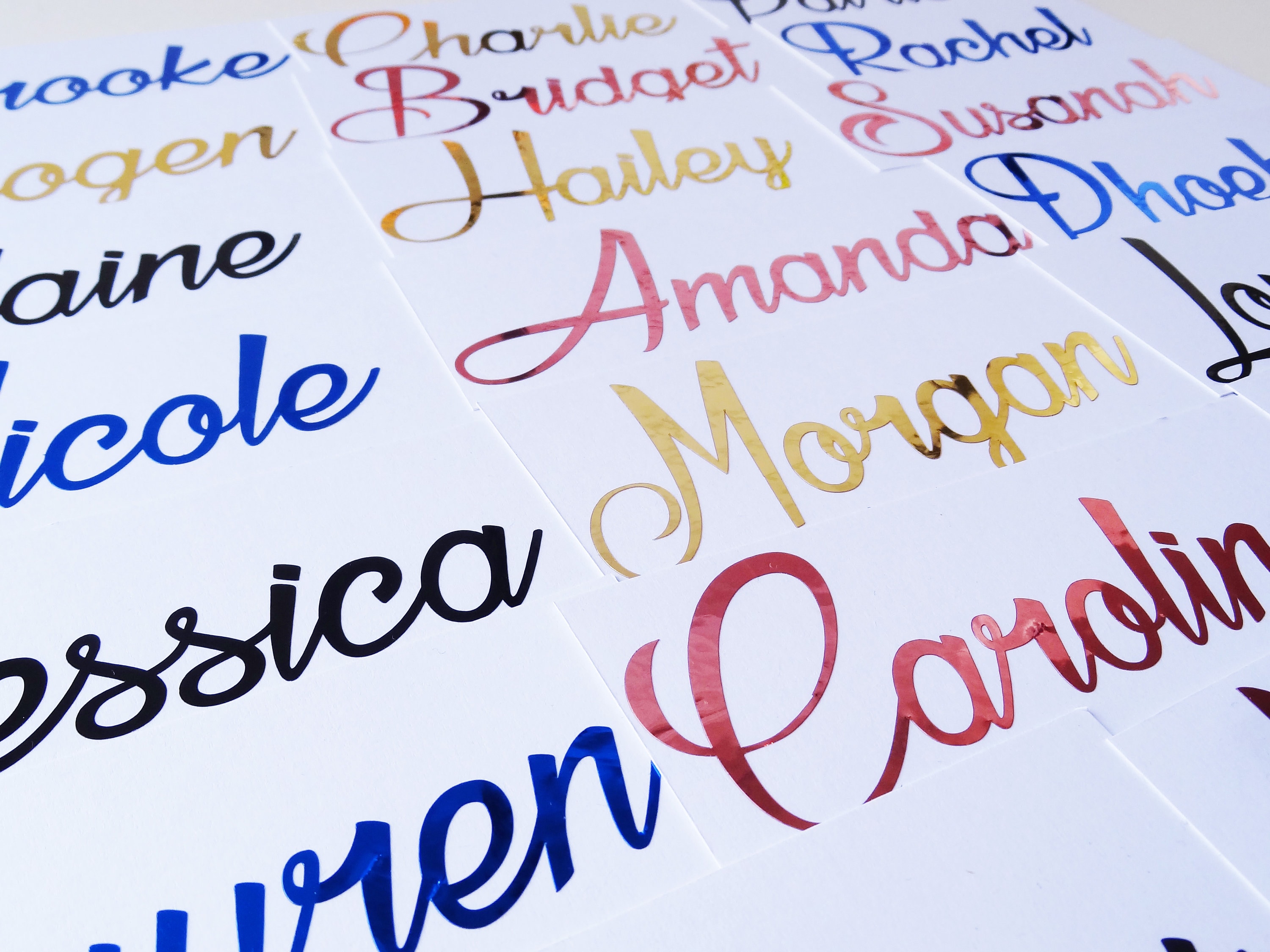 Gold Name Stickers Custom Vinyl Decal Wedding Favors Etsy New Zealand