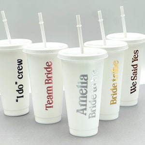 Tazza per futura sposa, bomboniera per addio al nubilato, bicchiere di plastica personalizzato, bicchieri per addio al nubilato, bicchiere per addio al nubilato
