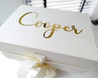 Custom Gift Box Name Sticker, Wedding Favour, Glass Decal, Envelope Seal, Groom, Bride, Bridesmaid, Maid Of Honour, Gold Vinyl Letters