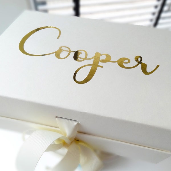 Custom Gift Box Name Sticker, Wedding Favour, Glass Decal, Envelope Seal, Groom, Bride, Bridesmaid, Maid Of Honour, Gold Vinyl Letters