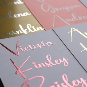 Pegatinas de aluminio, vinilos con nombres, regalos de boda, letras personalizadas, decoración de flautas, etiquetas y rótulos, etiquetas con nombres, calcomanías personalizadas