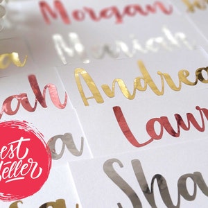 Aangepaste vinyl naamstickers, gepersonaliseerde bruiloft, trouwbedankje, sticker geschenkdoos, glassticker, sticker waterfles, decor idee cadeau