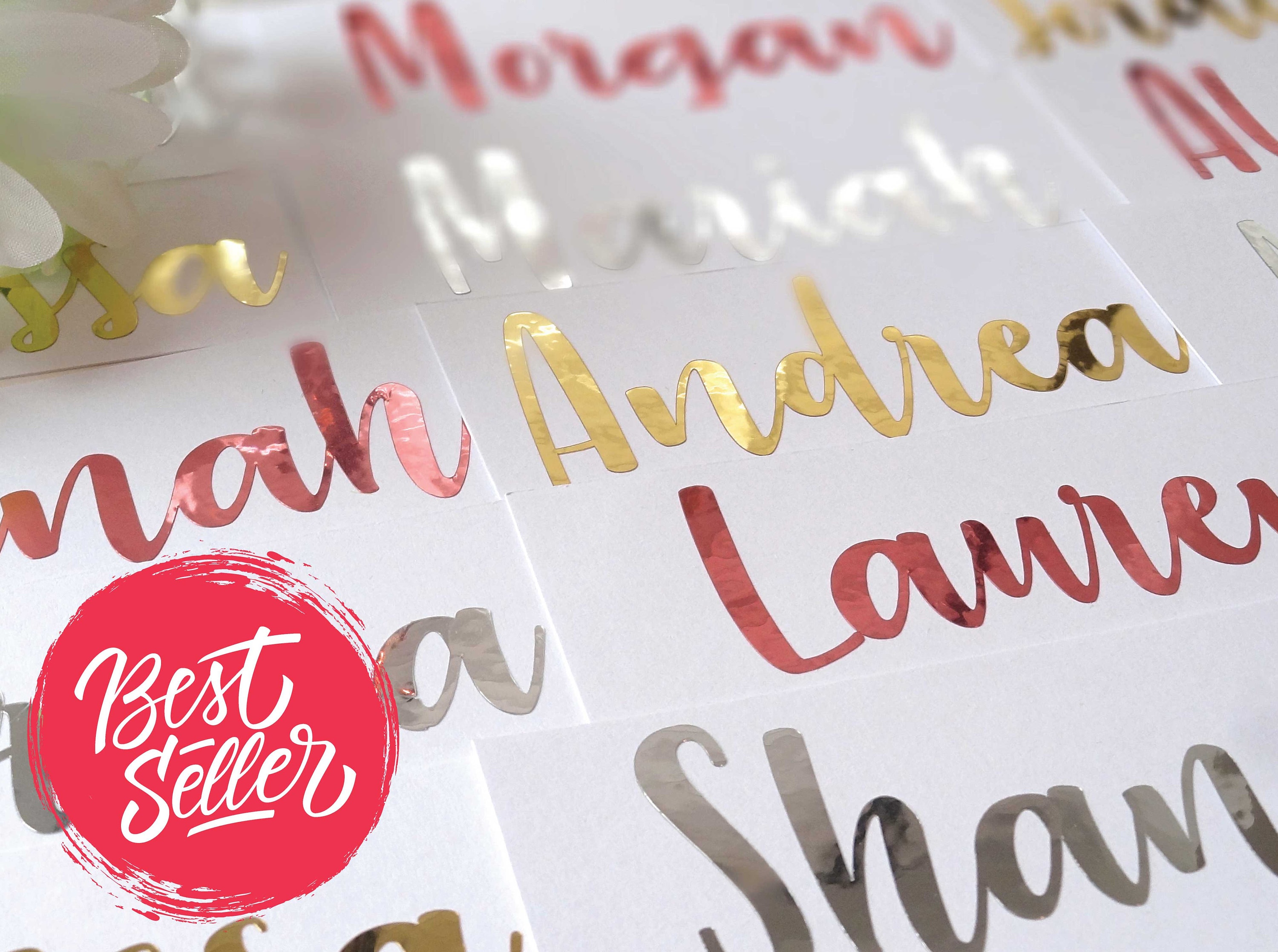 Custom Vinyl Name Stickers Personalized Wedding Wedding Etsy Australia