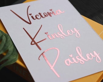 Custom Vinyl Name Decals - Wedding, Party Glass Stickers