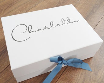 Personalized Wedding Gift Box with Lid, Bridesmaid Proposal, Keepsake