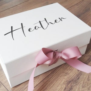 Caja de regalo de lujo, regalo para dama de honor, regalo para ella, caja de regalo para novia, boda, regalo para el Día de la Madre, personalizado, regalo de cumpleaños, caja de Navidad