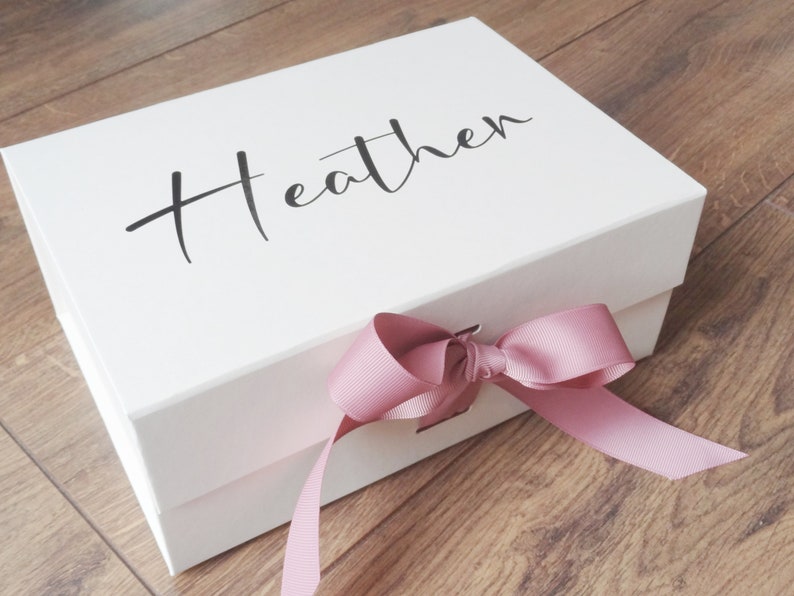 Luxury Gift Box, Present For Her, Gift Box With Name, Custom Gift, Bridesmaid Proposal, Wedding Favour, Decorative Box, Keepsake image 3