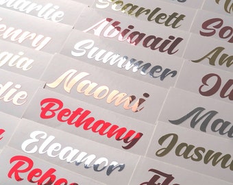 Vinyl Name Aufkleber - Personalisierte Weihnachtsaufkleber - Geschenkbox Dekor