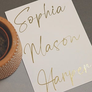 Letras de vinilo manuscritas, pegatinas caligráficas, vinilos con nombres, pegatinas para vidrio, pegatinas personalizadas, pegatinas personalizadas