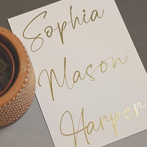 Handwritten Vinyl Lettering, Calligraphy Stickers, Name Vinyl Decals, Glass Stickers, Personalised Sticker, Custom Stickers