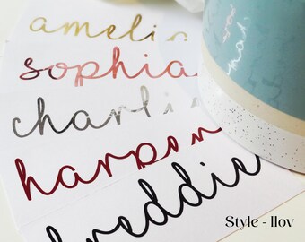 Script Vinyl Name Sticker – Custom Vinyl Lettering for Wedding Decor