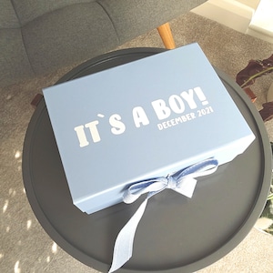 Its A Boy, New Baby Gift Box, Gender Reveal, Happy Birthday Box, New Mum Gift Box, Keepsake, Baby Shower, Personalised, Gift Box With Lid