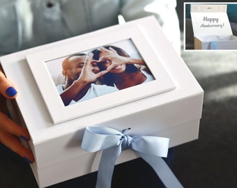 Happy Birthday Box, Custom Gift Box, Anniversary Gift Box, Gift For Wife, Bridesmaid Proposal, Gift For Her, Photo Gift Box, Unique Gift