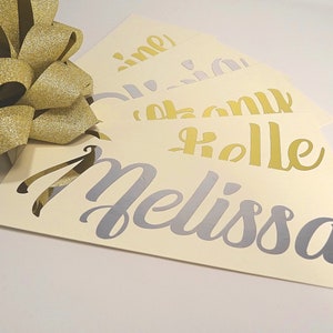 Kerstbalstickers, aangepaste feestartikelen, sticker wijnglas, champagnefluit, kerstversiering, naamsticker, trouwbedankje, goud