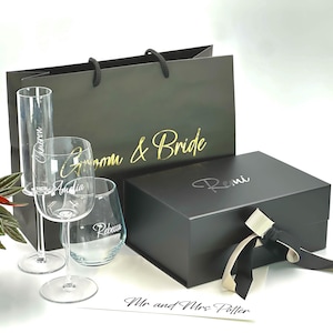 Premium gepersonaliseerde vinylnaamstickers voor bruiloftsglazen, geschenkverpakkingen, enveloppen, cadeauzakjes, champagneglazen, decor evenement