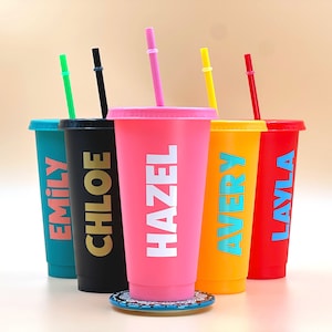 Bicchieri per feste di compleanno, bicchieri personalizzati, bevande estive, bomboniere, bicchieri di plastica, 710 ml, 24 oz