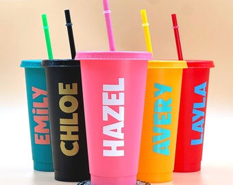 Geburtstagspartybecher, personalisierter Becher, Sommergetränk, Gastgeschenke, Plastikbecher, 710ml, 24oz