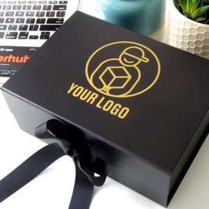 Geschenkdoos met logo, aangepaste geschenkdoos, Your Logo Here, cadeau voor baas, logosticker, bedrijfslogo, geschenkdoos met deksels,