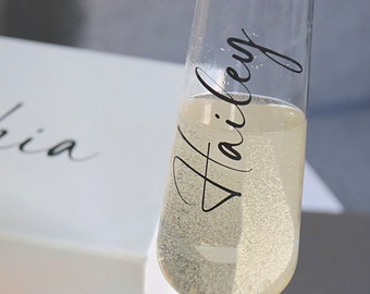 Glass Name Stickers: Custom Calligraphy Wedding Decor