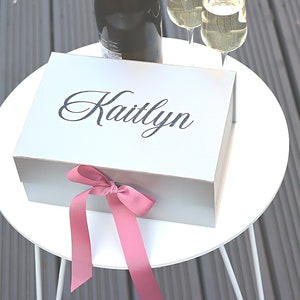 Bridesmaid Proposal Box: Custom Wedding Favor with Ribbon