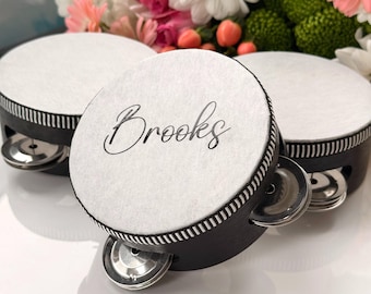 Wedding Tambourine Name Sticker – Personalized Vinyl Decals