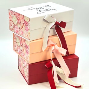 Floral Gift Box for Her: Personalised Magnetic Hamper