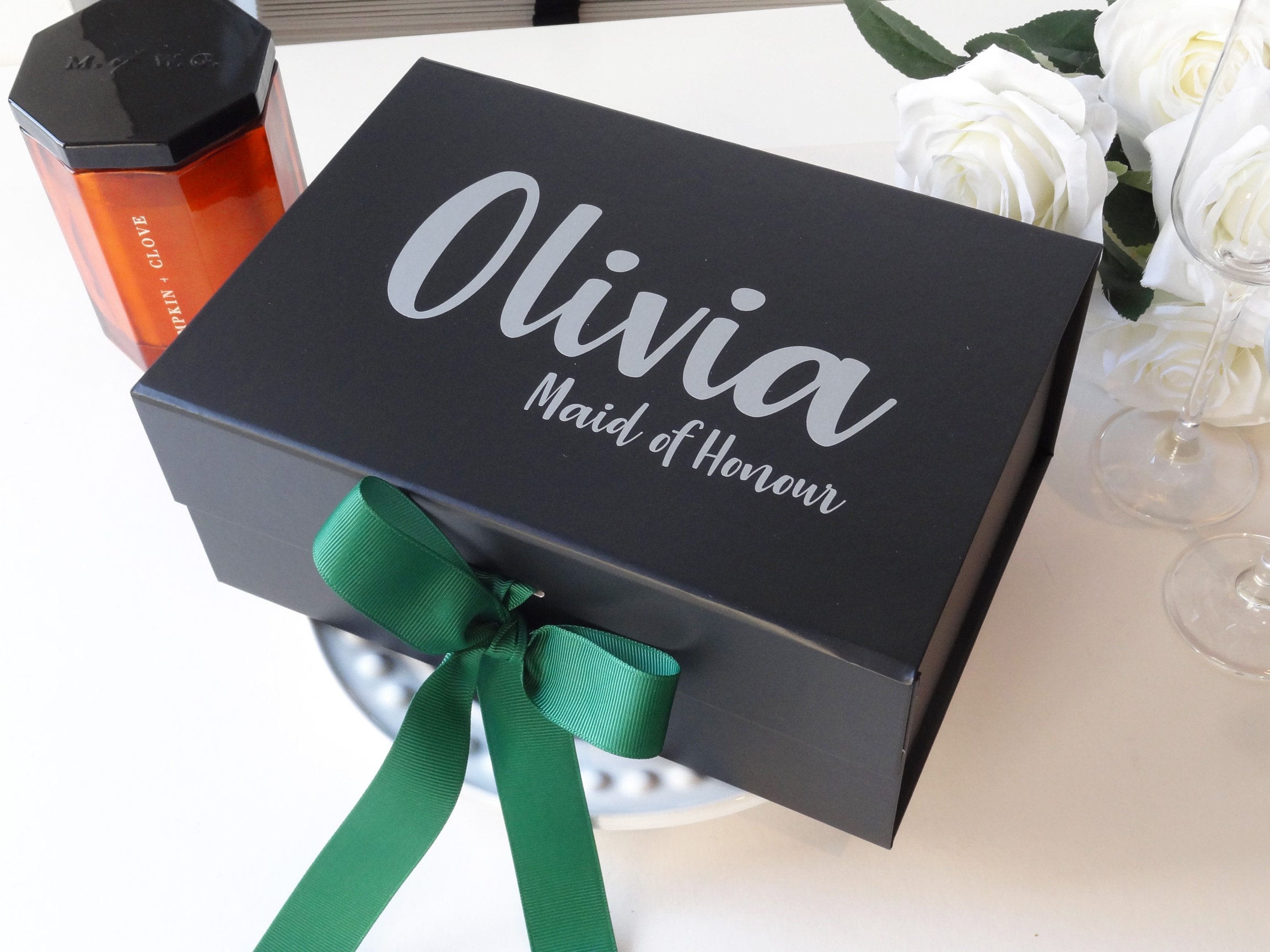 Gift Boxes With Lids Personalized Wedding Gift Bridesmaid Etsy