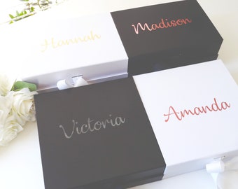 Personalized Bridesmaid Gift Box, Custom Wedding Favor Box