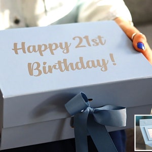 Gelukkige verjaardag luxe geschenkdoos, cadeau beste vriend, aangepaste geschenkdoos, geschenkdoos met deksel, magnetische geschenkdoos, fotolijstje cadeau, uniek cadeau
