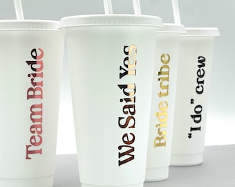 Vaso personalizado para despedida de soltera: Vasos reutilizables para despedidas de soltera