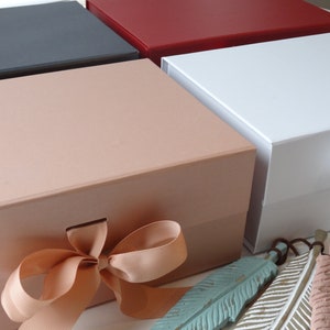 Regalo de cumpleaños, caja de regalo con cinta, regalo de boda, caja de regalo, propuesta de dama de honor, despedida de soltera, regalo de baby shower, caja de oro rosa, novia