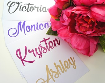 Gepersonaliseerde glitternaamstickers – Gepersonaliseerde bruilofts- en feestdecoratie