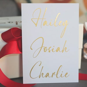 Handschriftliche Name Vinyl-Aufkleber, personalisierte benutzerdefinierte Vinyl-Schriftzug, Geschenk-Box Aufkleber, Hochzeit Glas Aufkleber
