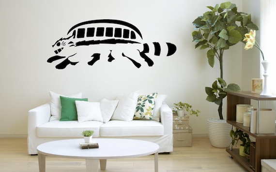 totoro wall decal totoro wall art my neighbor totoro | etsy