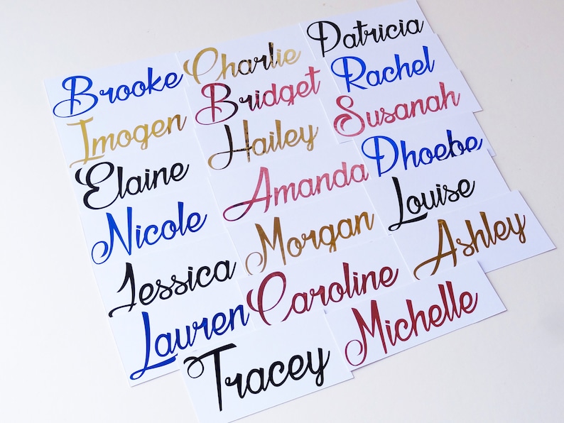 Gold Name Stickers Custom Vinyl Decal Wedding Favors Etsy New Zealand