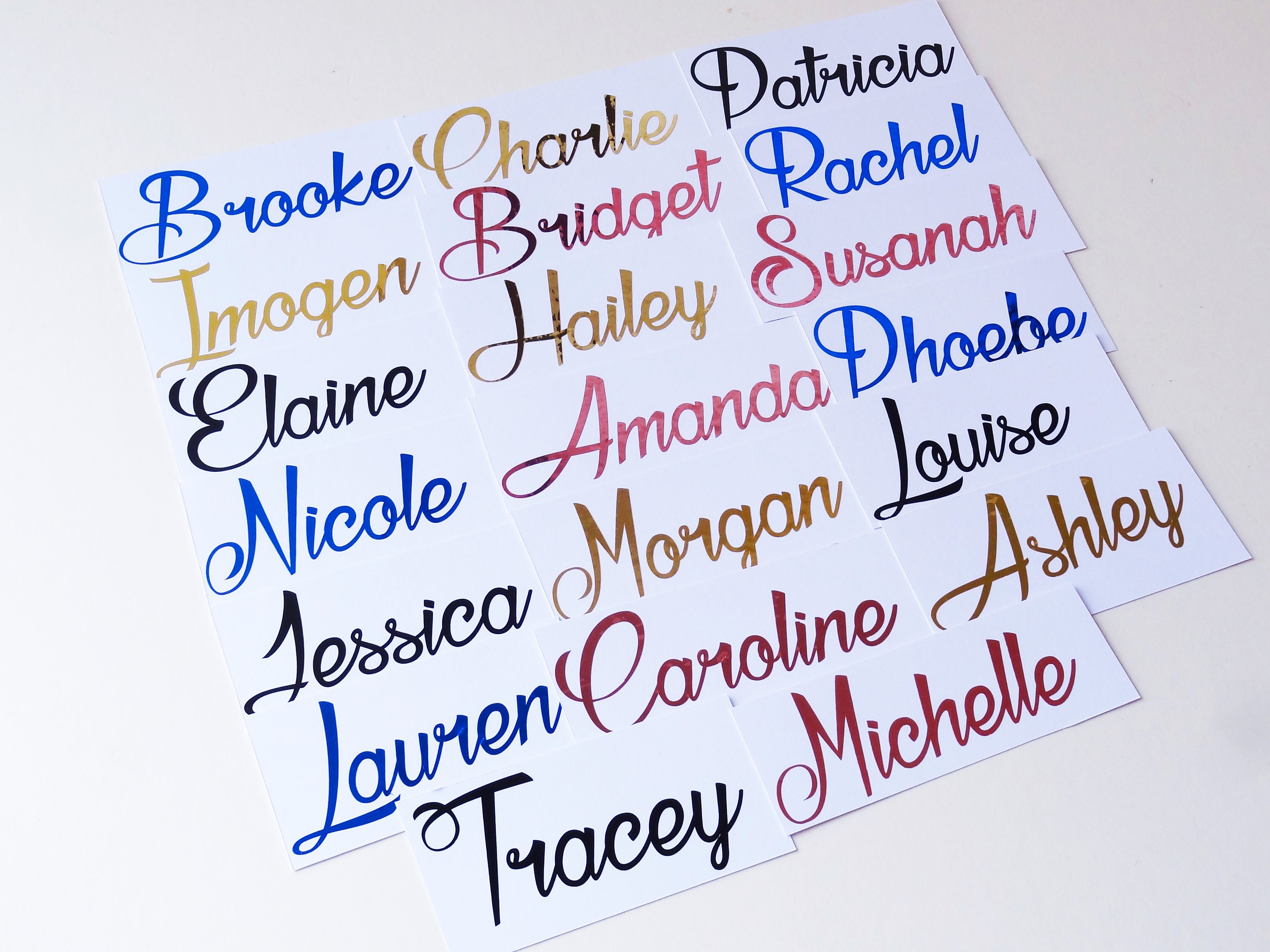 Gold Name Stickers Custom Vinyl Decal Wedding Favors Etsy New Zealand