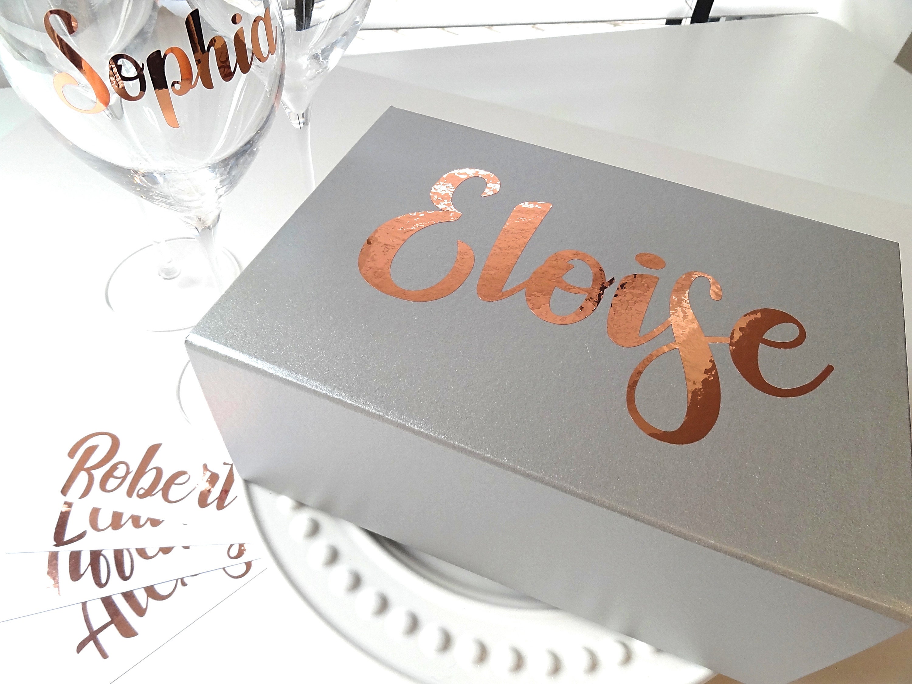 Wedding Vinyl Decal Stickers Bridal Labels Wine Glass Decal Gift Box Label Wedding Sign Label