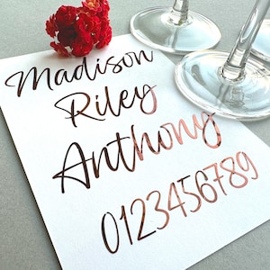 Stickers fluit, stickers bruiloft gunst, vinyl belettering, etiketten geschenkverpakking, gepersonaliseerde sticker, tags cadeauzakjes, stickers wijnglas