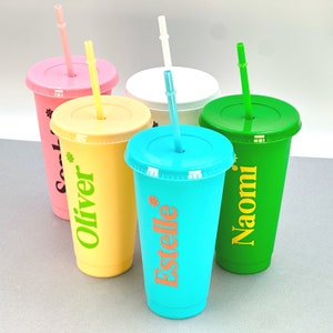 Bicchiere in plastica, bomboniere personalizzate per feste, bomboniere estive, bicchiere con nome, 710 ml