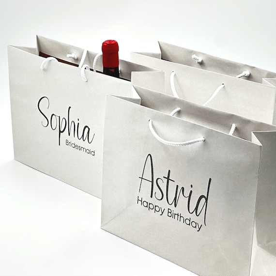 Personalised white paper bags deals