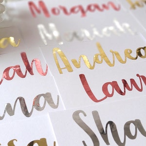 Adesivo in vinile con nome personalizzato, adesivi con nome, decorazioni per matrimoni, damigella d'onore, sposo, sposa, nomi in lamina, adesivo per bottiglia d'acqua, adesivo personalizzato