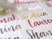 Custom Name Vinyl Decal, Name Stickers, Wedding Decor, Bridesmaid, Groom, Bride, Foil Names, Water Bottle Decal, Personalized Sticker