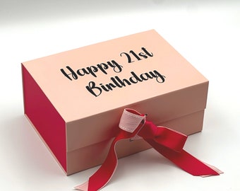 21st Birthday Gift Box: Personalized Keepsake Hamper