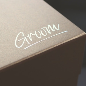 Personalised Groom Gift Box: Magnetic Closure Keepsake Box