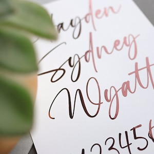Handgeschreven vinylbelettering, kalligrafie naamlabels, gepersonaliseerde vinyllabels, trouwstickers, sticker aangepaste stickers, aangepaste vinyllabels