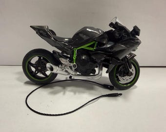 Kawasaki Ninja  H2R Motorcycle Ornament / Fan pull   Ornament loop included